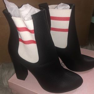 Black Leather Bootie